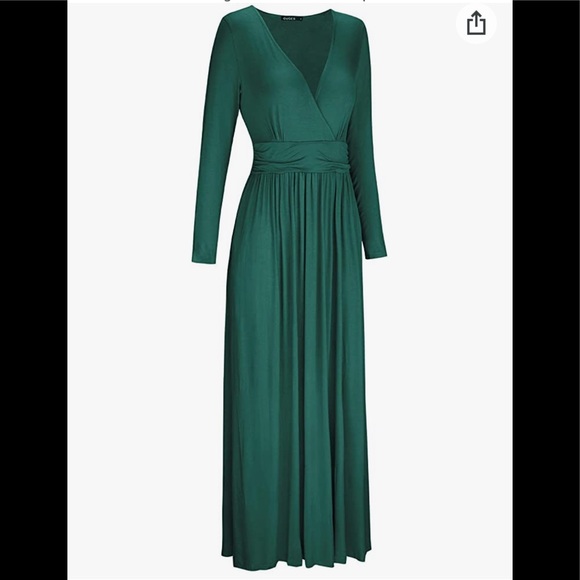 NWT Ouges Hunter Green Pocketed Maxi - Picture 3 of 8